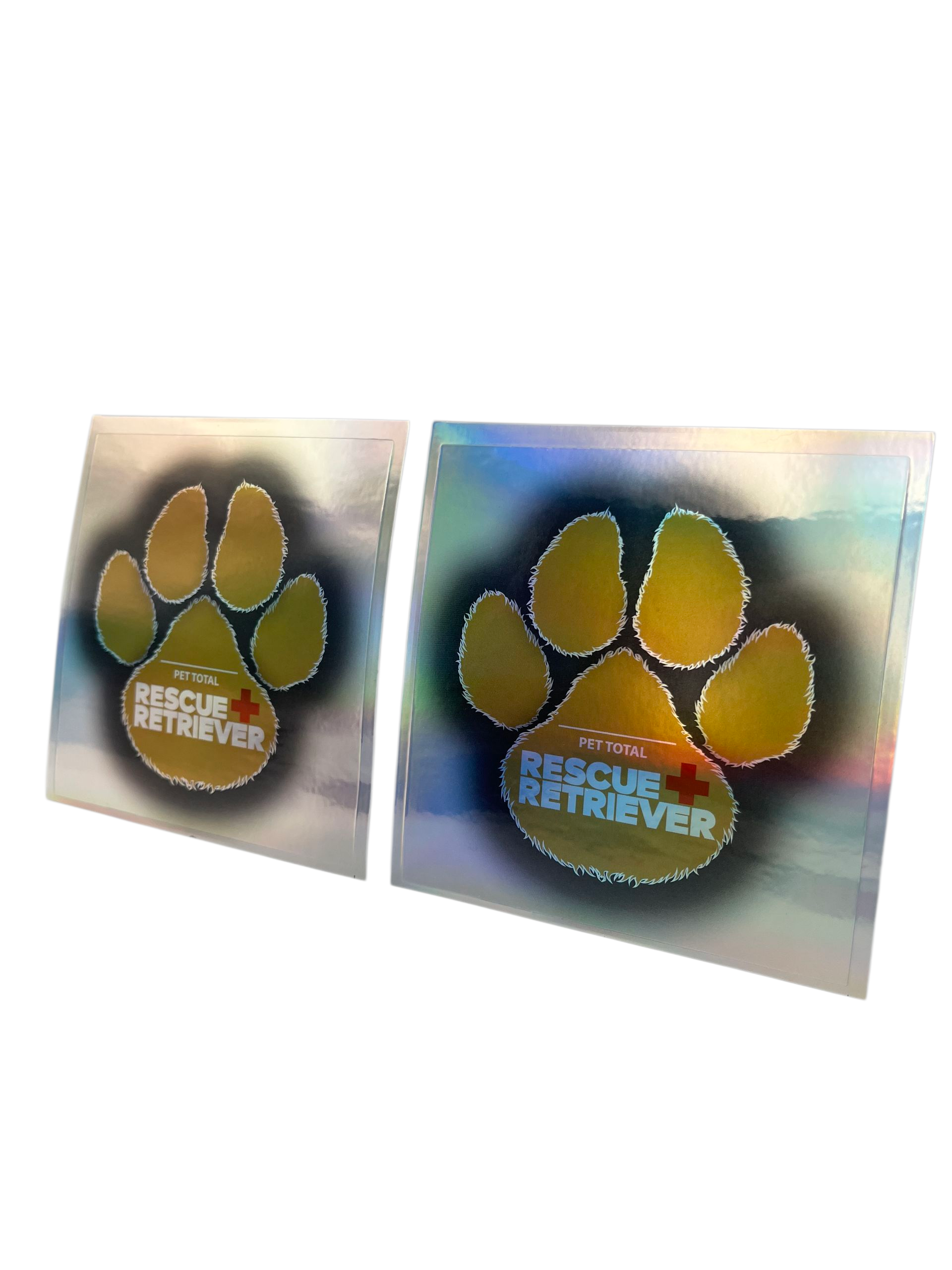 Rescue Retriever® Reflective Pet Alert Safety Sticker 2 Pack | Pets Inside Fire Rescue Decal | Waterproof UV Vinyl | Window Door Sign | Designed by a Firefighter