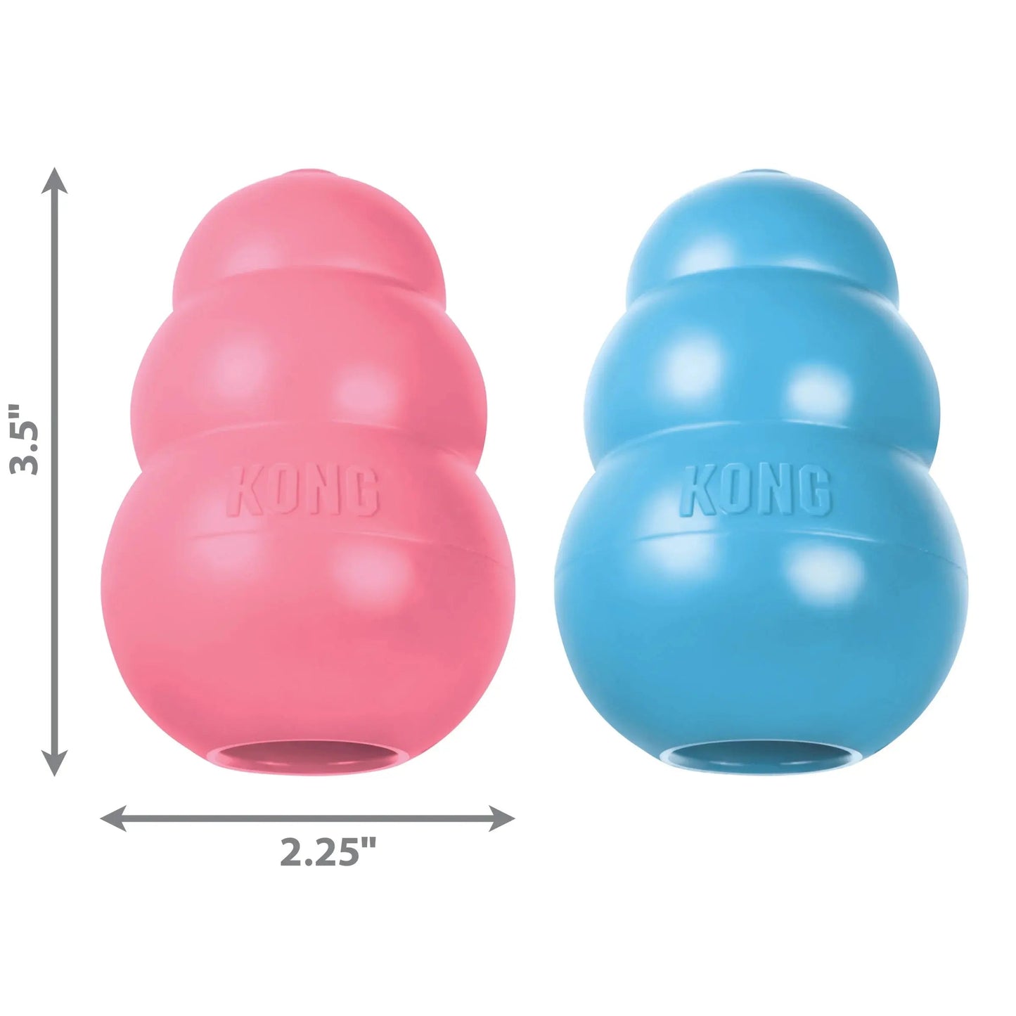 Puppy Dog Chew Toy, Blue, Medium 3.5 Inches