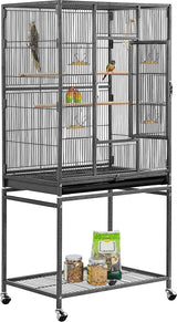 54-Inch Wrought Iron Standing for Large Parrot