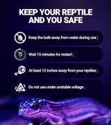 2Pack- 75W or 100W Reptile Night Heat Lamp Purple E26 E27 Bulbs