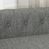Modern Linen Fabric Light Grey Elevated Pet Bed