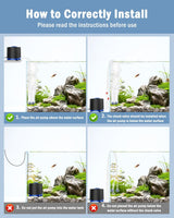 3W/6W/10W Aquarium Air Pump Quiet Dual Outlet Adjustable 80-200 Gallon Aerator
