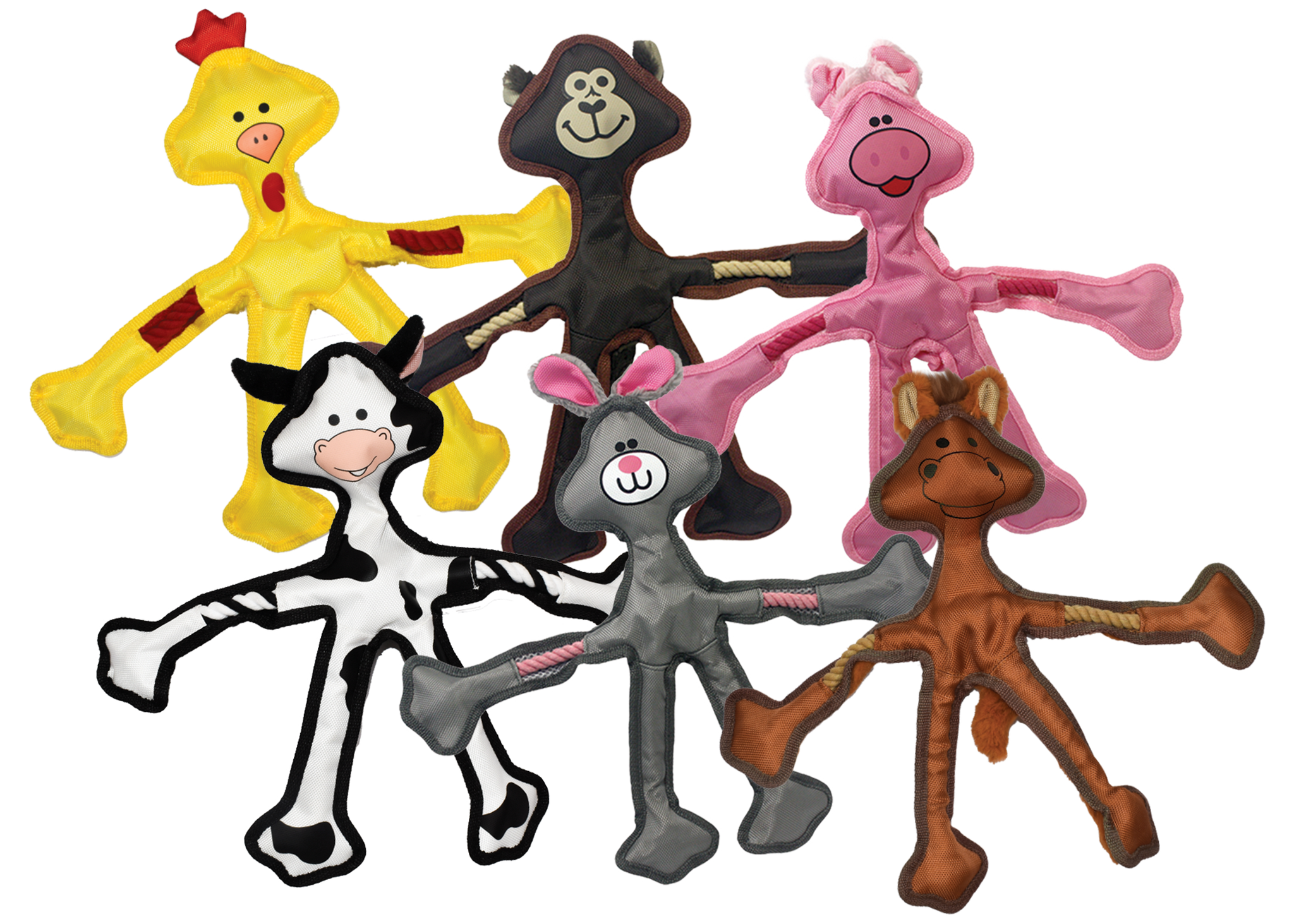 Multipet  Skele-Ropes Assortment - Assorted Animals 15"