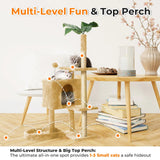 Cat Tree with Scratching Posts Plush Perch Stand