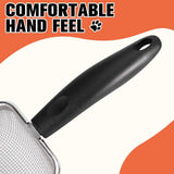 Cat Litter Scoop Stainless Steel Mesh Litter Shovel Deep Shovel Reliable Litter Cleaner Corner Shovel Beach Shovel Easy To Clean Reptile Terrarium Sand Waste Dark Black