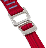 Enhanced Strength Tru-Fit Dog Car Harness - Crash Tested for Safety - Broad Chest Plate - All Steel Nested Buckles - Includes Seatbelt Tether - Red - Large