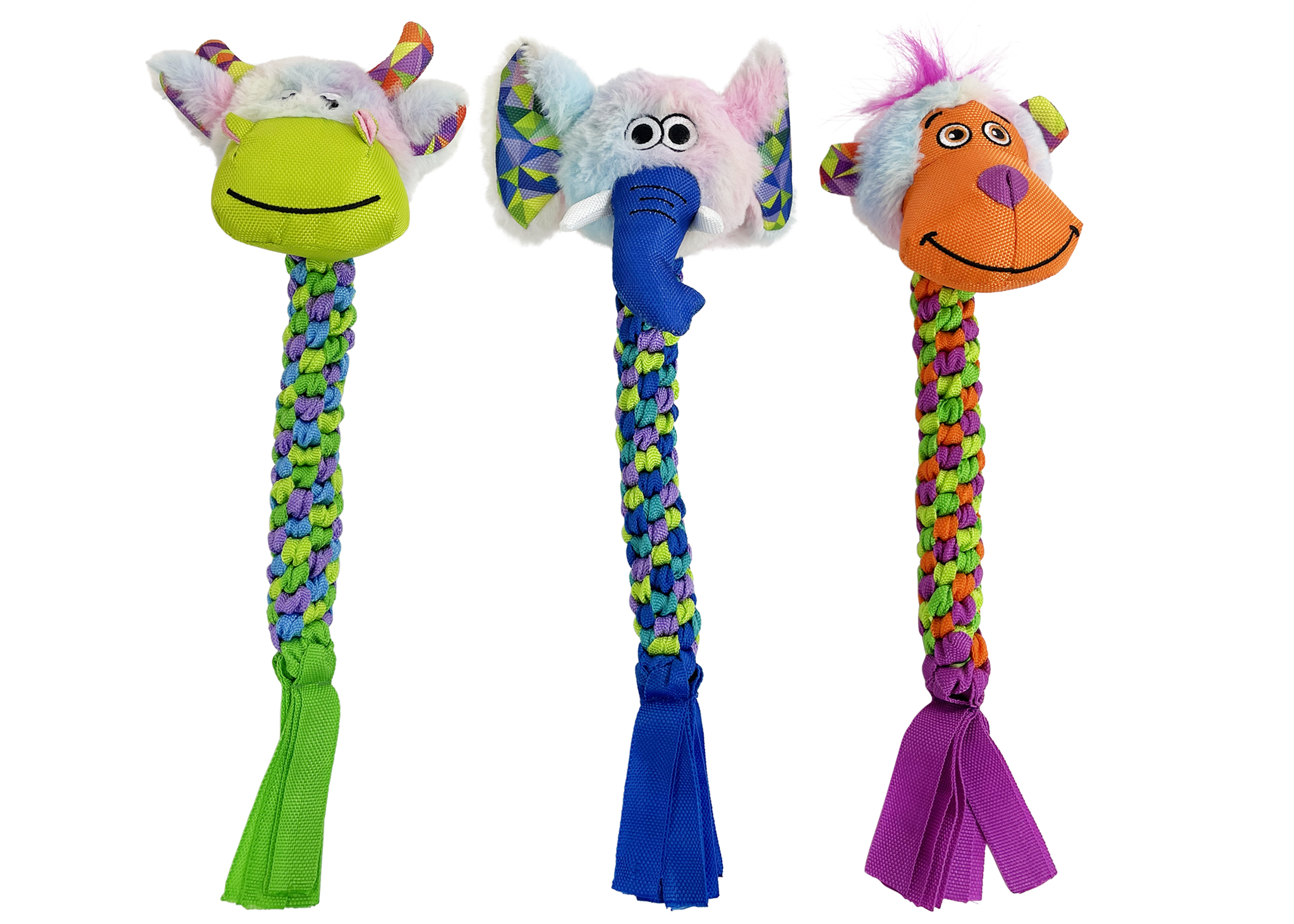 Multipet Braided Rope Animals - Assorted Animals 15"
