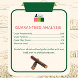 All-Natural Beef Stuffed Gullet Dog Treats – Protein-Packed Chews – 6 Inches (25/Case)