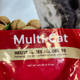 NATURALLY FRESH Walnut Shell Cat Litter Unscented 40Lbs , Red Bag