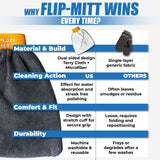Flipper 2-in-1 Microfiber Aquarium Cleaning Mitt 1 Pack