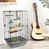 6pcs Natural Wood Bird Perches Parrot Cage Branch Stand Platform Set Small Birds