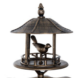Outsunny 3-in-1 Garden Bird Bath Bowl Pedestal with Bird Feeder and Planter
