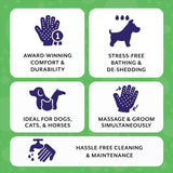 Piccardmeds4pets Aloe Oats Dog Shampoo 16oz + HandsOn Grooming Gloves Small Complete Kit
