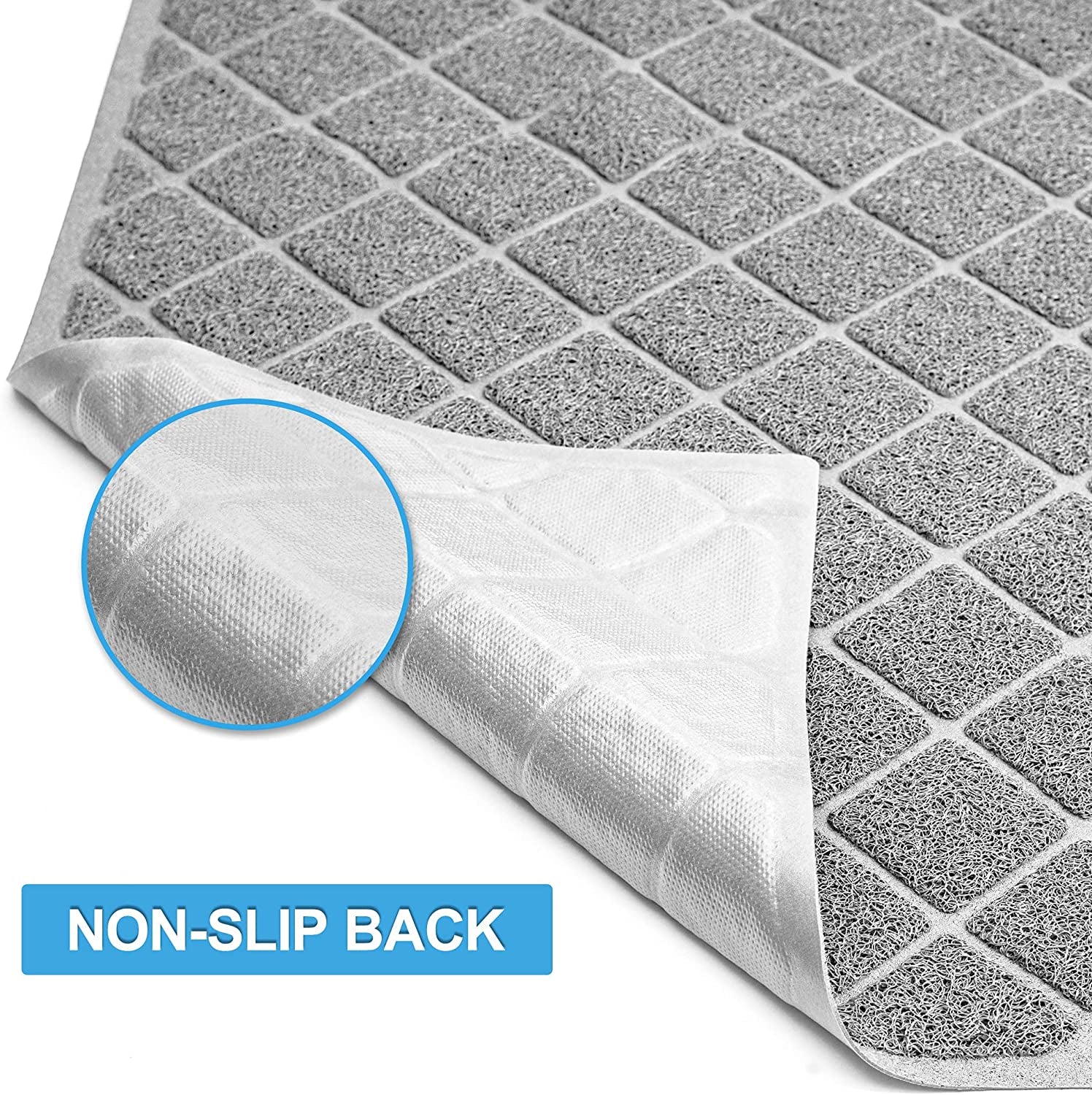 Premium Cat Litter Mat, Litter Box Mat with Non-Slip and Waterproof Backin