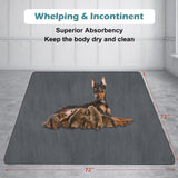Washable Pee Pad for Dogs 72"x72" Reusable Dog Training Pad Non-Slip Extra Large