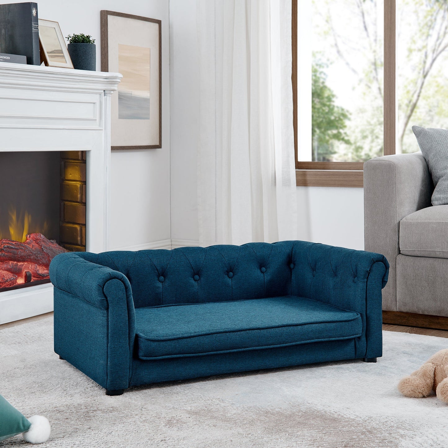 Elegant Rectangle Pet Bed Durable Elevated Dog Sofa Bed