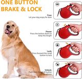 16 ft Retractable Dog Leash with Dispenser and Poop Bags