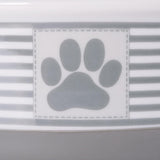 Paw & Patch Ceramic Pet Collection, Medium Set, 6X2", Gray, 2 Piece