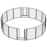 16 Panels Heavy Duty Metal Playpen with Self-Locking Gate, Extra Tall 40' Dog Fence Pet Exercise Pen for Outdoor and Indoor-Easy Setup Exercise Pen for Large Dogs
