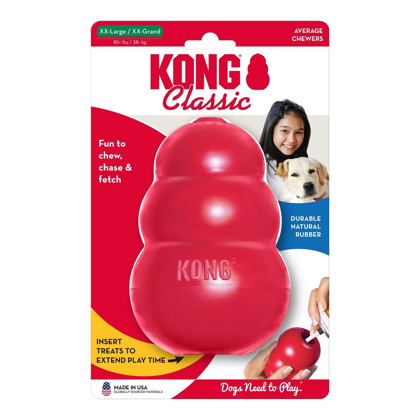 Classic Stuffed Dog Chew Toy, XXL