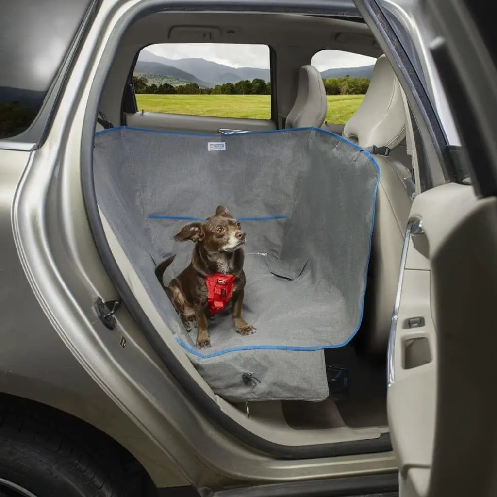 Heather Half Hammock, Half Car Seat Cover for Pets, Car Hammocks for Dogs, Water-Resistant, 27.5" Wide (Heather Grey)