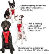 Enhanced Strength Tru-Fit Dog Car Harness - Crash Tested for Safety - Broad Chest Plate - All Steel Nested Buckles - Includes Seatbelt Tether - Red - Large