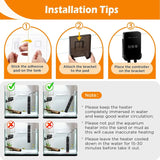 AQQA Aquarium Heater Quartz Submersible 500-1000W Overheat Protection Tank