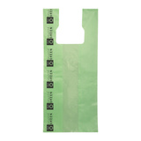 Large Green Cat Litter Bags – 10" x 20" with 7" Gusset & Handles – Made in USA