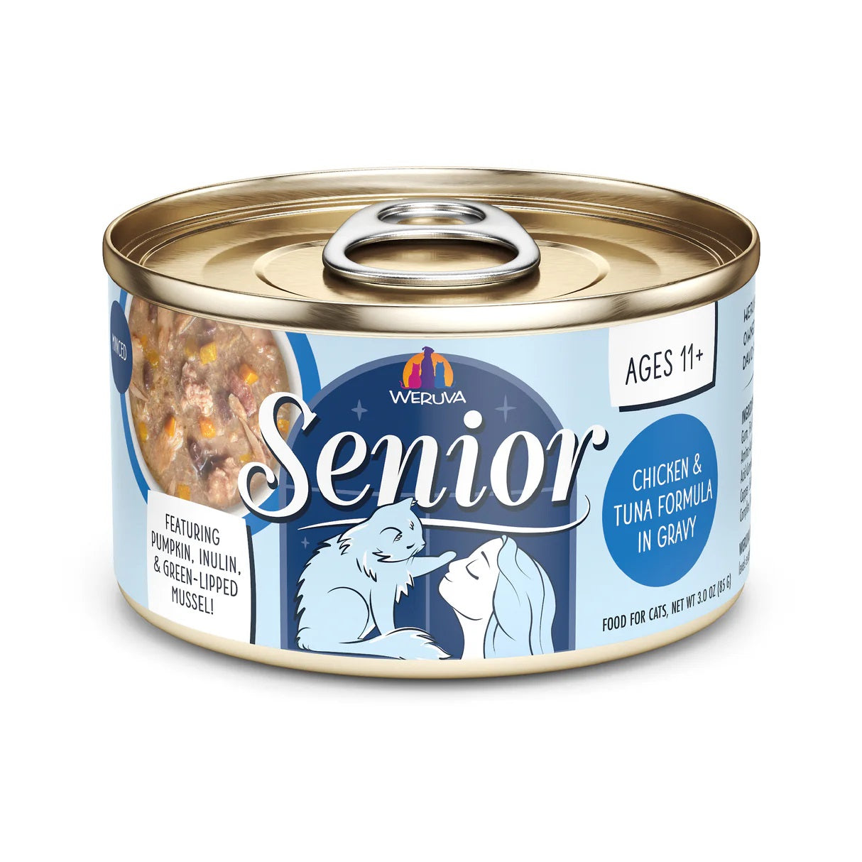 Chicken & Tuna in Gravy Wet Food for Senior Cats by Weruva