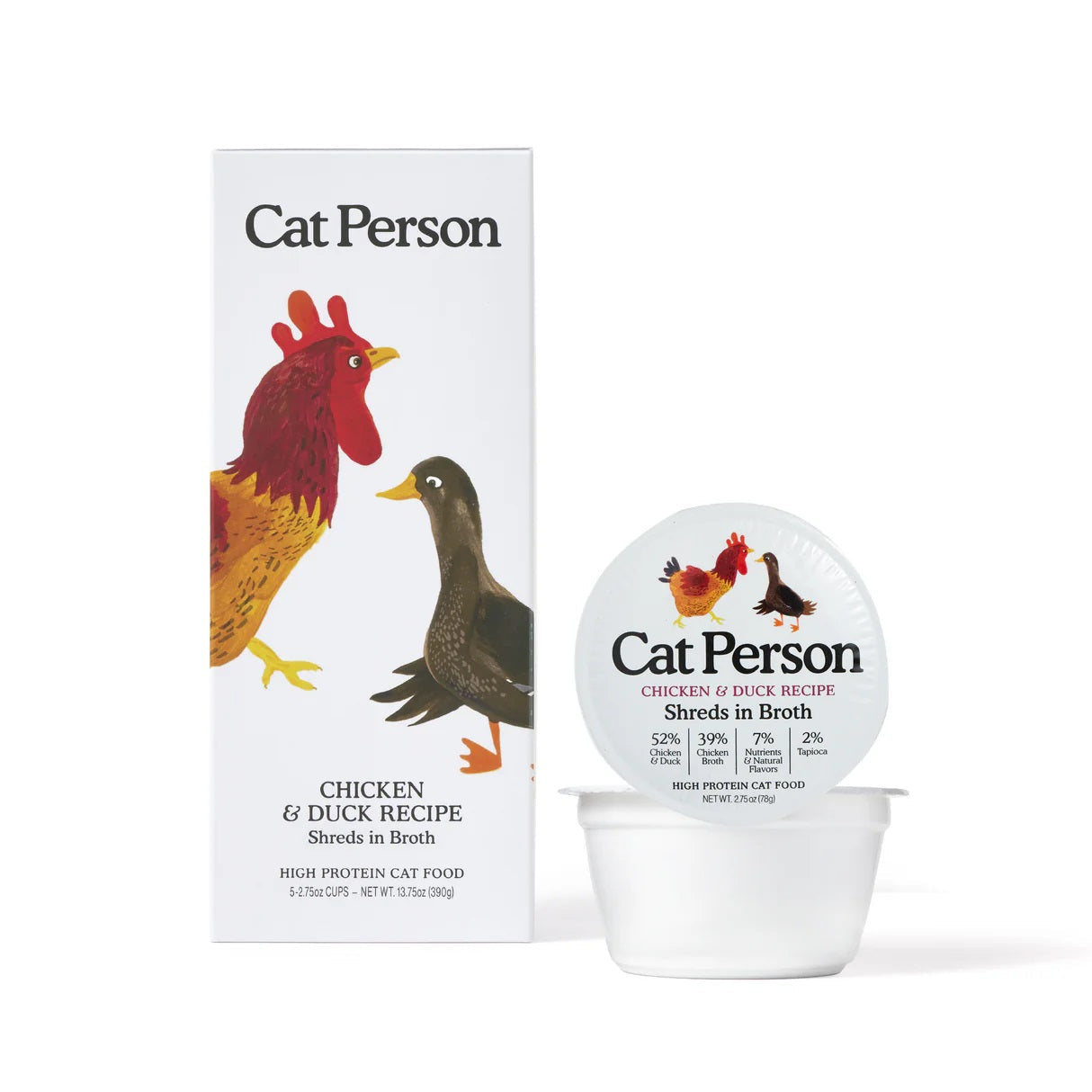 Chicken & Duck Shreds in Broth Cat Food
