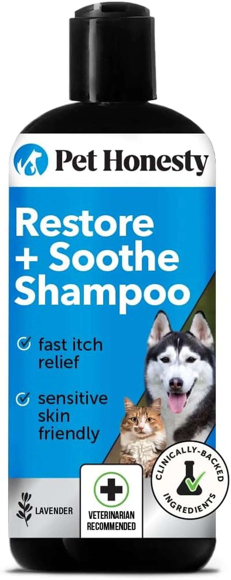Chlorhexidine Itch Relief Pet Shampoo – Dogs & Cats, 16oz for Allergies, Itching, Skin and Coat Supplement