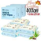 Plant-Based Pet Wipes for Dogs & Cats – Hypoallergenic, Gentle, Cleaning & Hydrating for Paws, Body & Butt – Daily Grooming Use – 400 Count