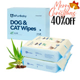 Plant-Based Pet Wipes for Dogs & Cats – Hypoallergenic, Gentle, Cleaning & Hydrating for Paws, Body & Butt – Daily Grooming Use – 400 Count