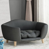 Corduroy Elevated Dog Sofa Bed with Wood Legs | Modern Living Suite