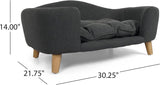 Corduroy Elevated Dog Sofa Bed with Wood Legs | Modern Living Suite