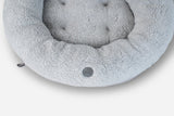 Chester & Lee | Furry Gray Donut Dog Bed