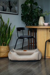 Chester & Lee | Classic Velvet Sleeper Dog Bed Beige