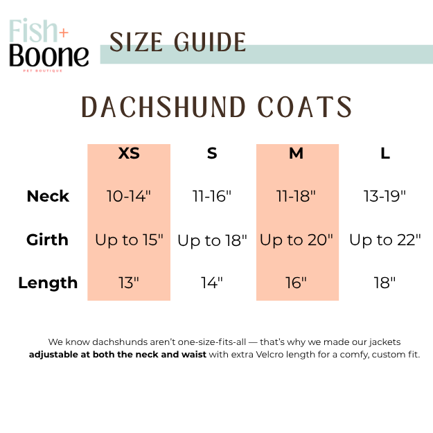 Dachshunds & Daisies Dog Coat