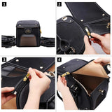 Dog Carrier Purse – Waterproof PU Leather Pet Travel Bag with Roof, for Small Dogs & Cats