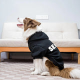 Dog Hoodie Security Fleece Sweatshirt w/ Leash Hole Warm Pet Costume for Small Dogs