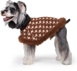 Dog Sweater Cloak Turtleneck Knit Coat XS-XL Small Dogs Winter Warm