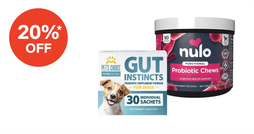 20% OFF Dog Probiotics & Digestive Health