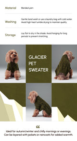 GLACIER PET SWEATER - OLIVE GREEN