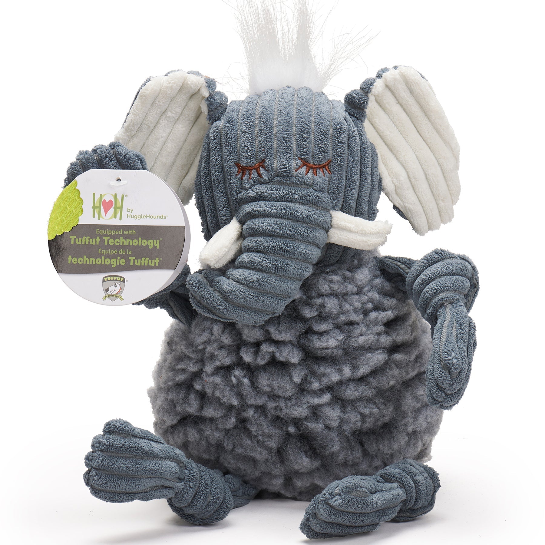 Ellamae Elephant HuggleFleece® FlufferKnottie™ Plush Dog Toy