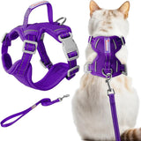 Escape Proof Cat Harness Leash Reflective Adjustable Vest Soft Breathable