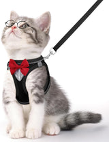 Escape Proof Cat Harness Leash Set Reflective Breathable Adjustable