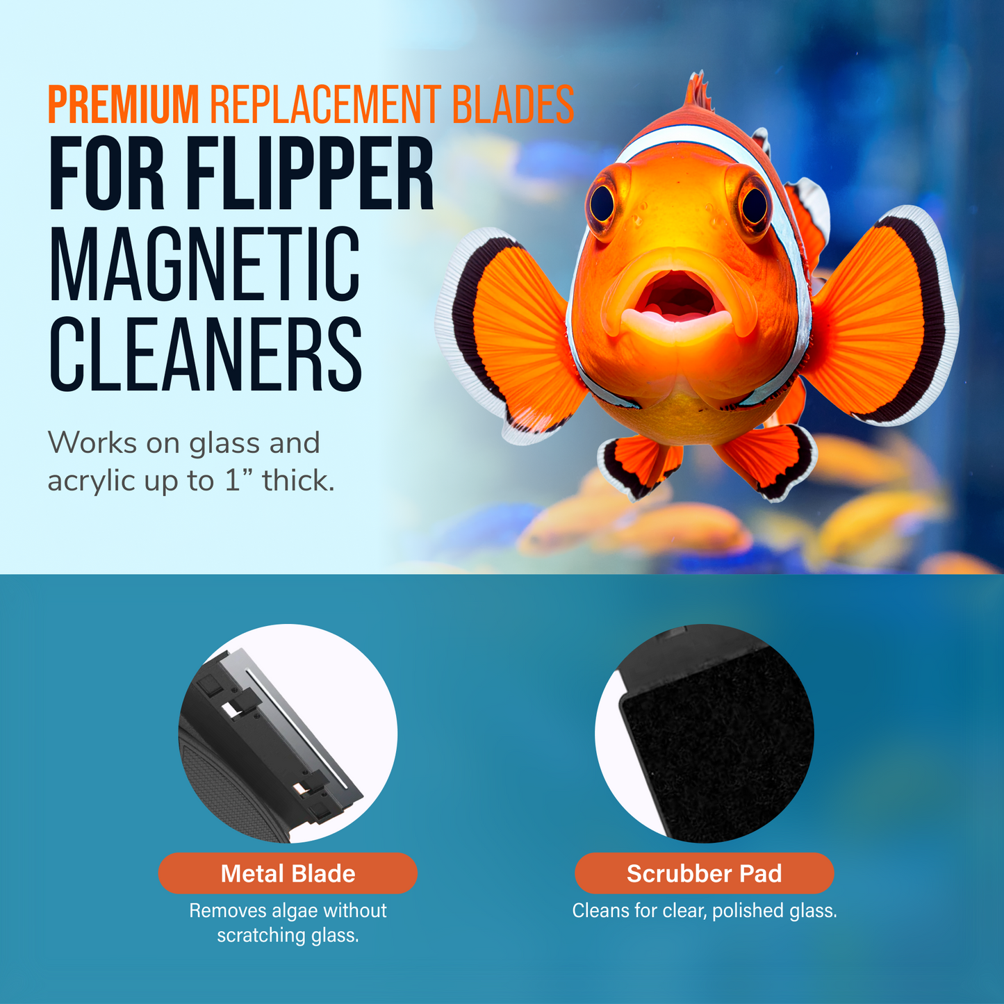 Flipper MAX Stainless Steel Replacement Blades 2 Pack