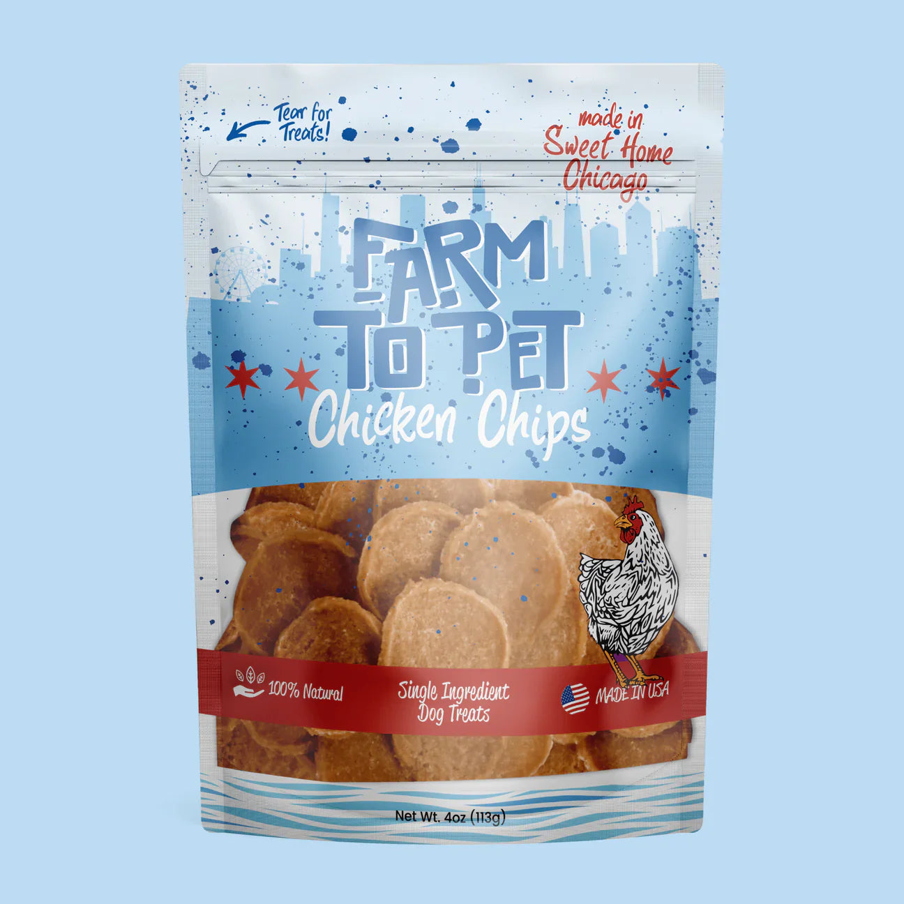 Farm To Pet Chicago Chicken Chips (4oz)