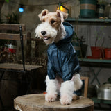 Ultralight Full covered hooded waterproof dog jacket - Blue