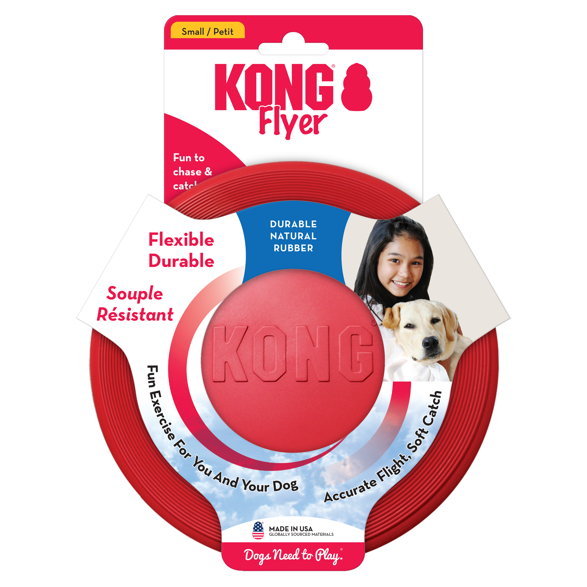 Kong Red Rubber Flyer
